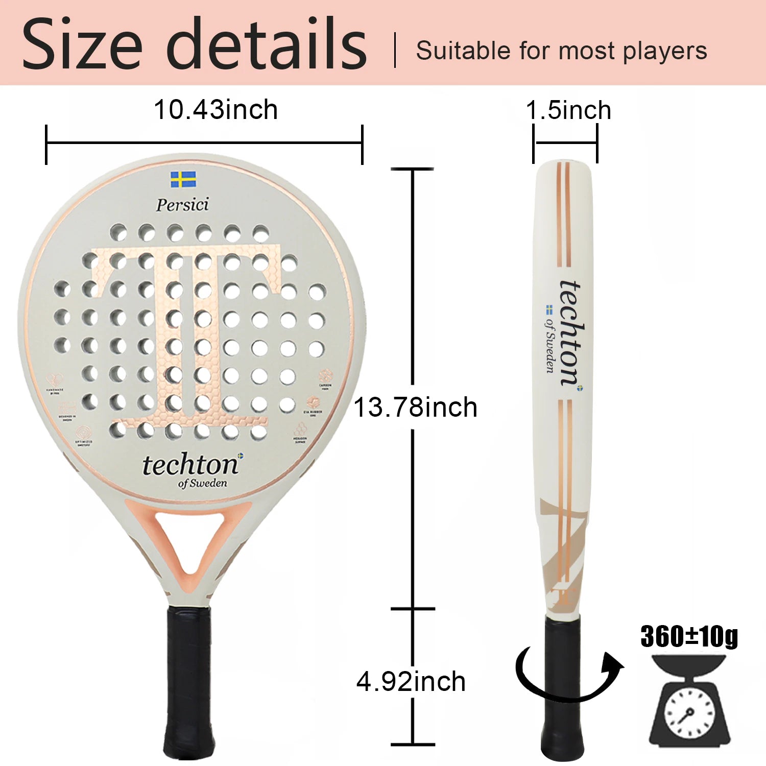 Pala Padel Raquetas de Tenis Racket Paddle Racquet EVA Soft