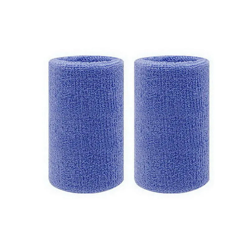 2 Pcs Towel Sports Wristbands Tennis Sweat Bands Wrist Guard For