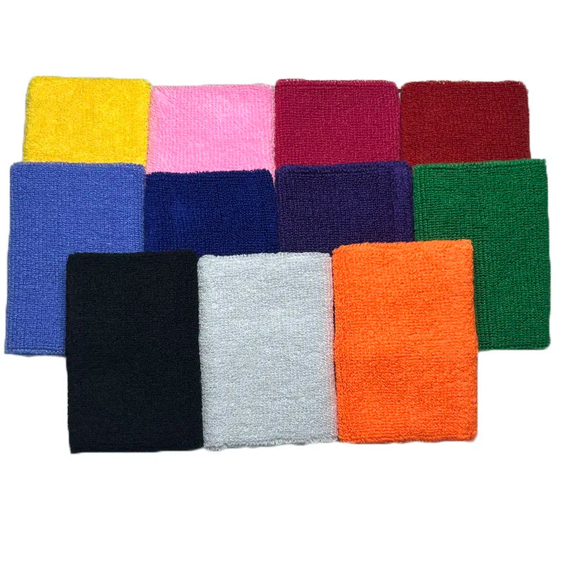 2 Pcs Towel Sports Wristbands Tennis Sweat Bands Wrist Guard For