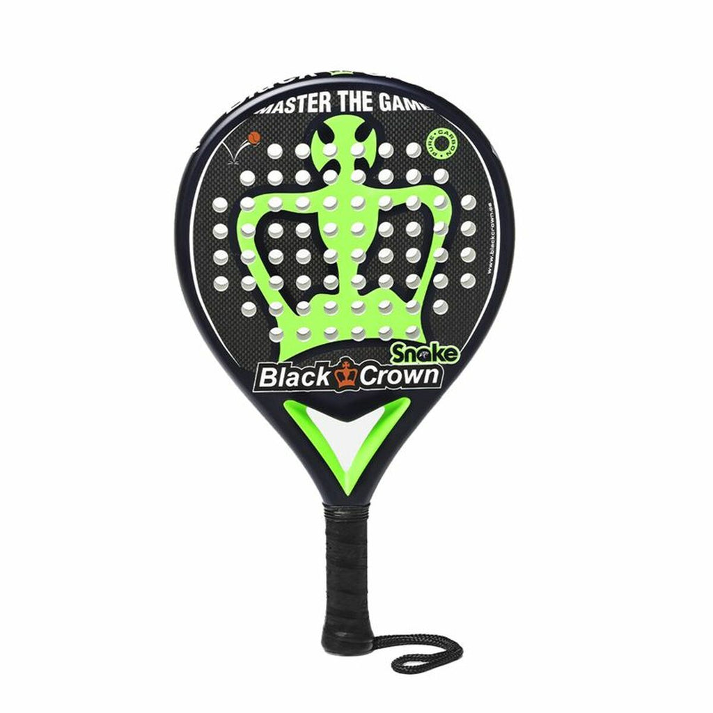 Padel Racket Black Crown Snake Lime green
