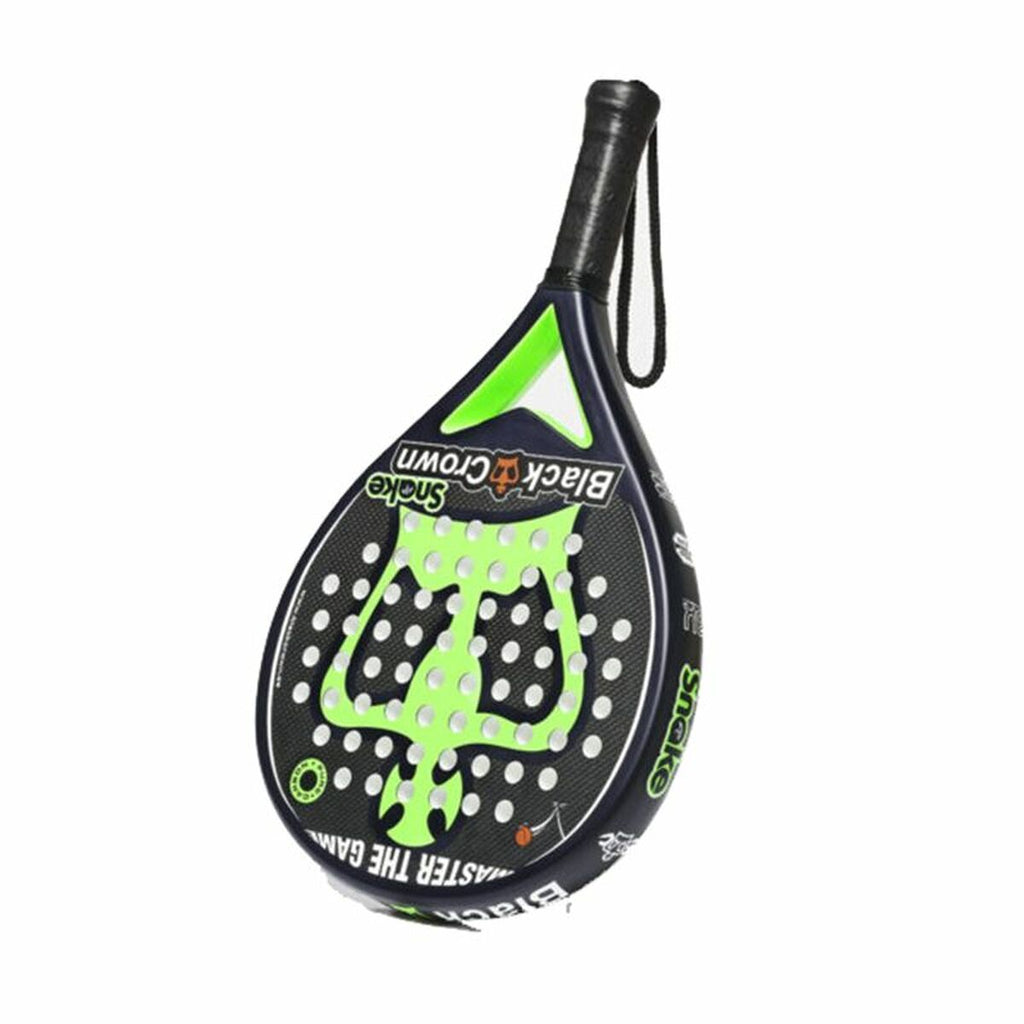 Padel Racket Black Crown Snake Lime green
