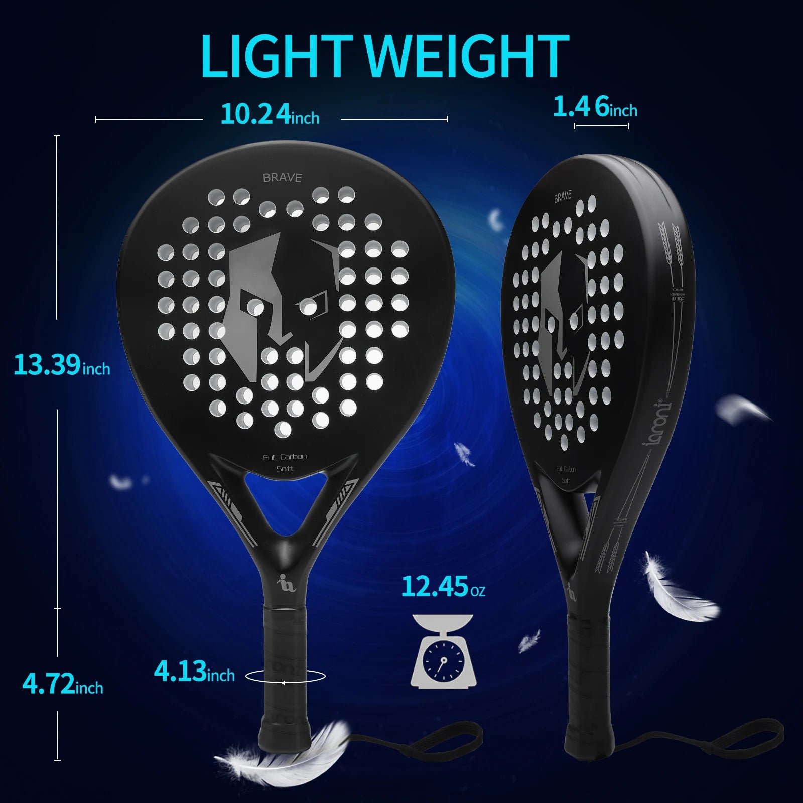 Padel Tennis Rackets,Paddle Tennis Racquets Carbon Fiber with EVA