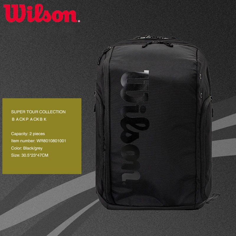 Wilson Tennis Racket Backpack Super Tour Collection Series Backpack