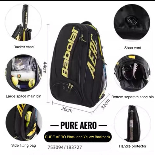 Original BABOLAT PURE AERO 2 Tennis Rackets Bag Tennis Bag Backpack