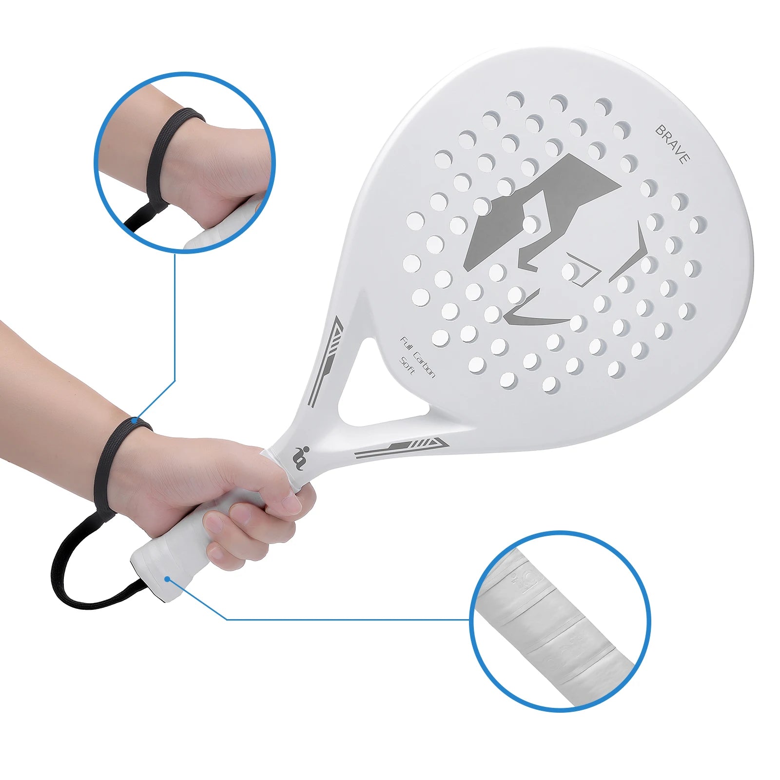 Padel Tennis Rackets,Paddle Tennis Racquets Carbon Fiber with EVA